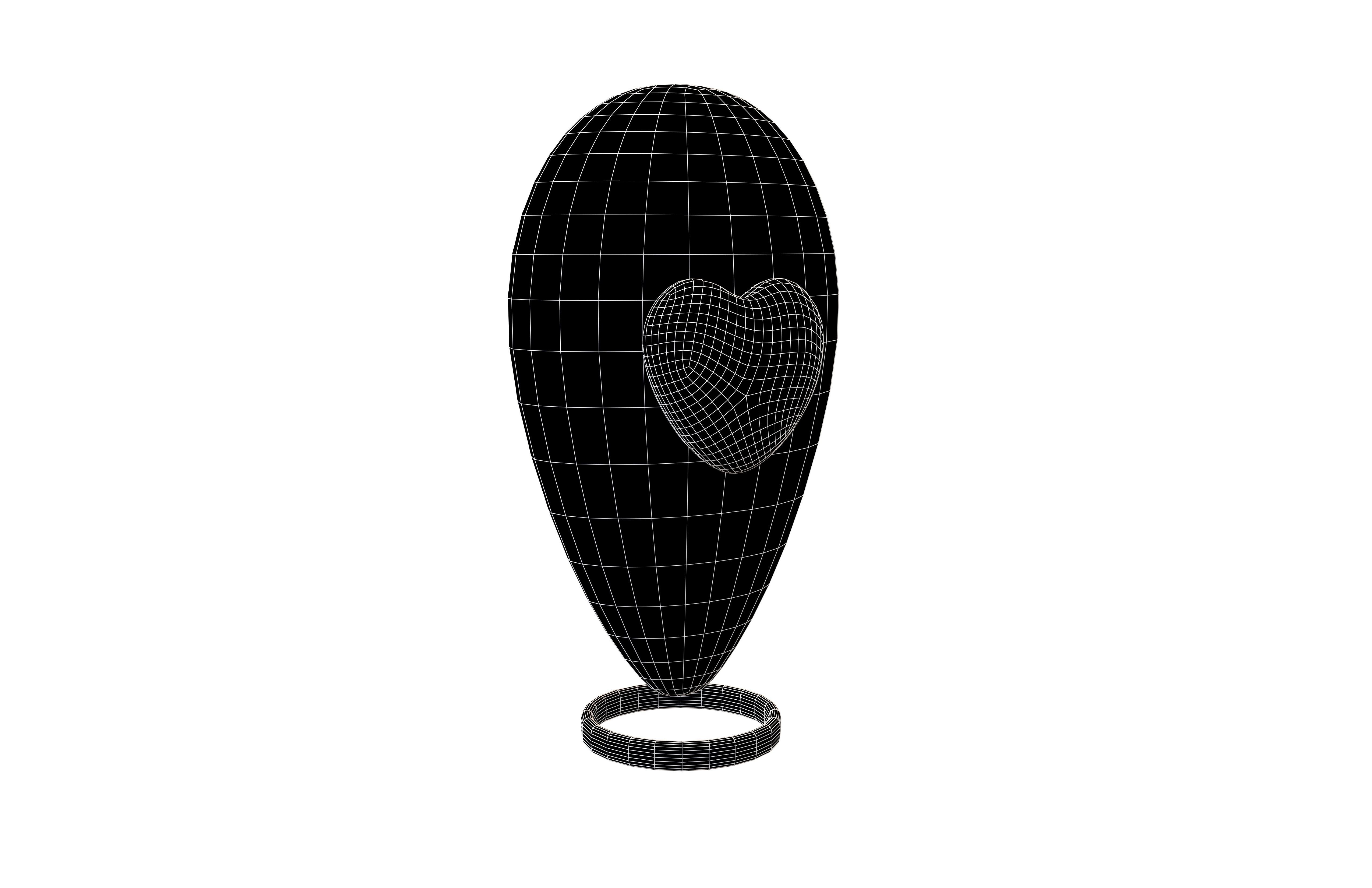 Love Location Tag Icon v1 003 Low-poly 3D model_4
