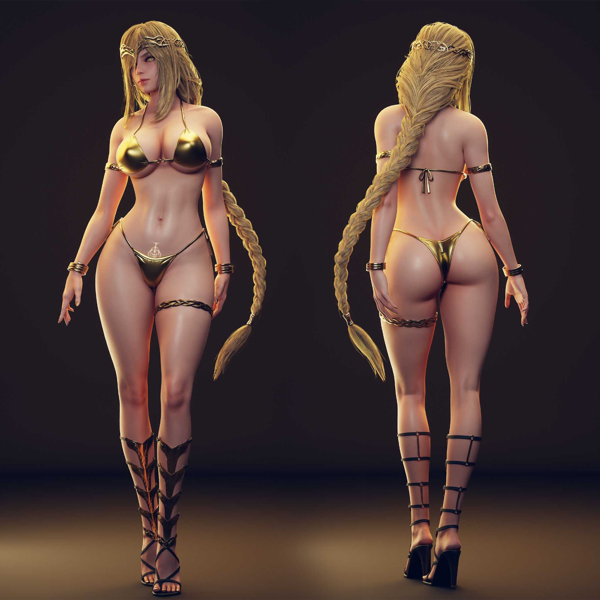 Queen Marika The Eternal - Game Ready Low-poly 3D model_24