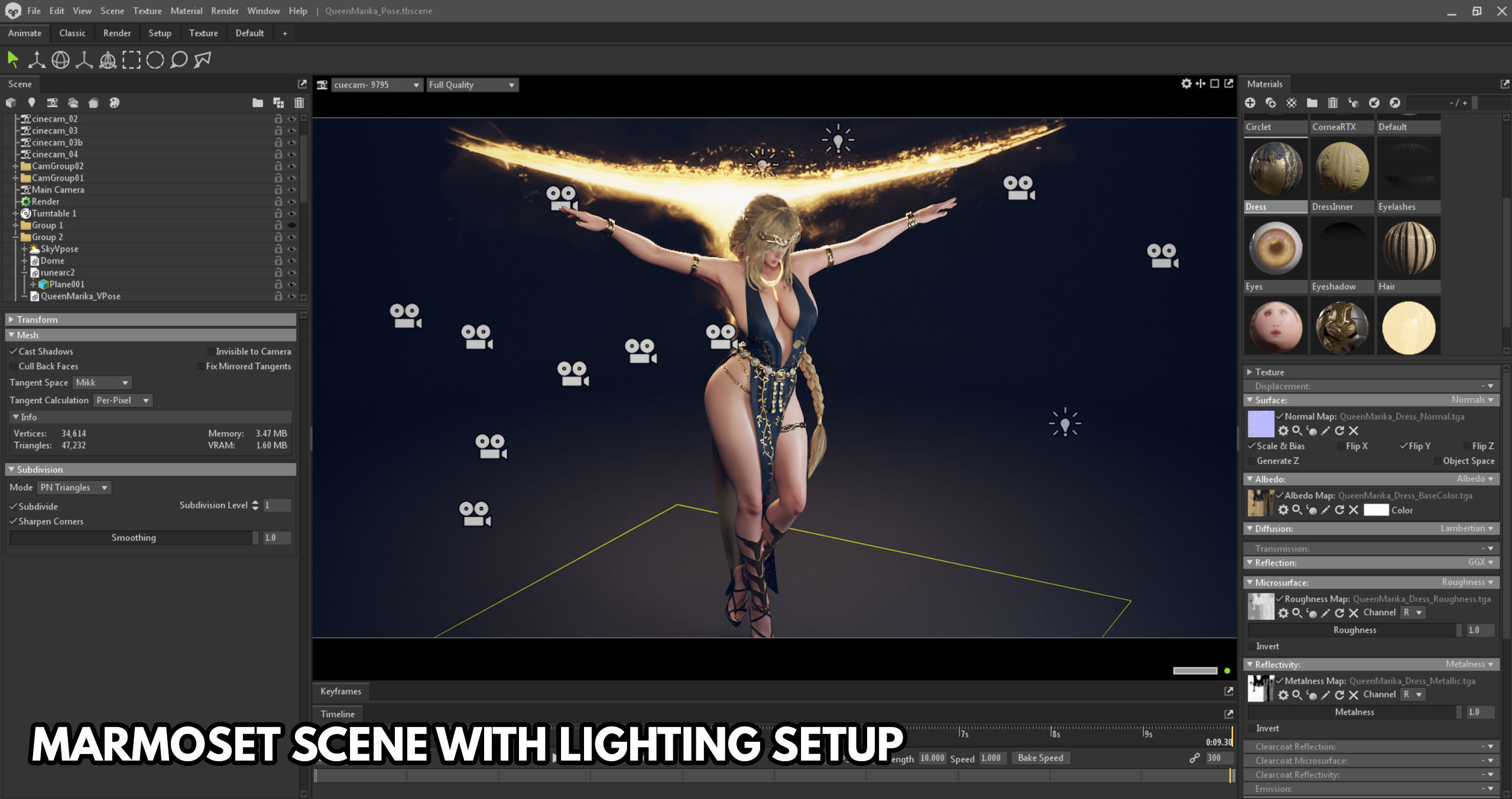 Queen Marika The Eternal - Game Ready Low-poly 3D model_19