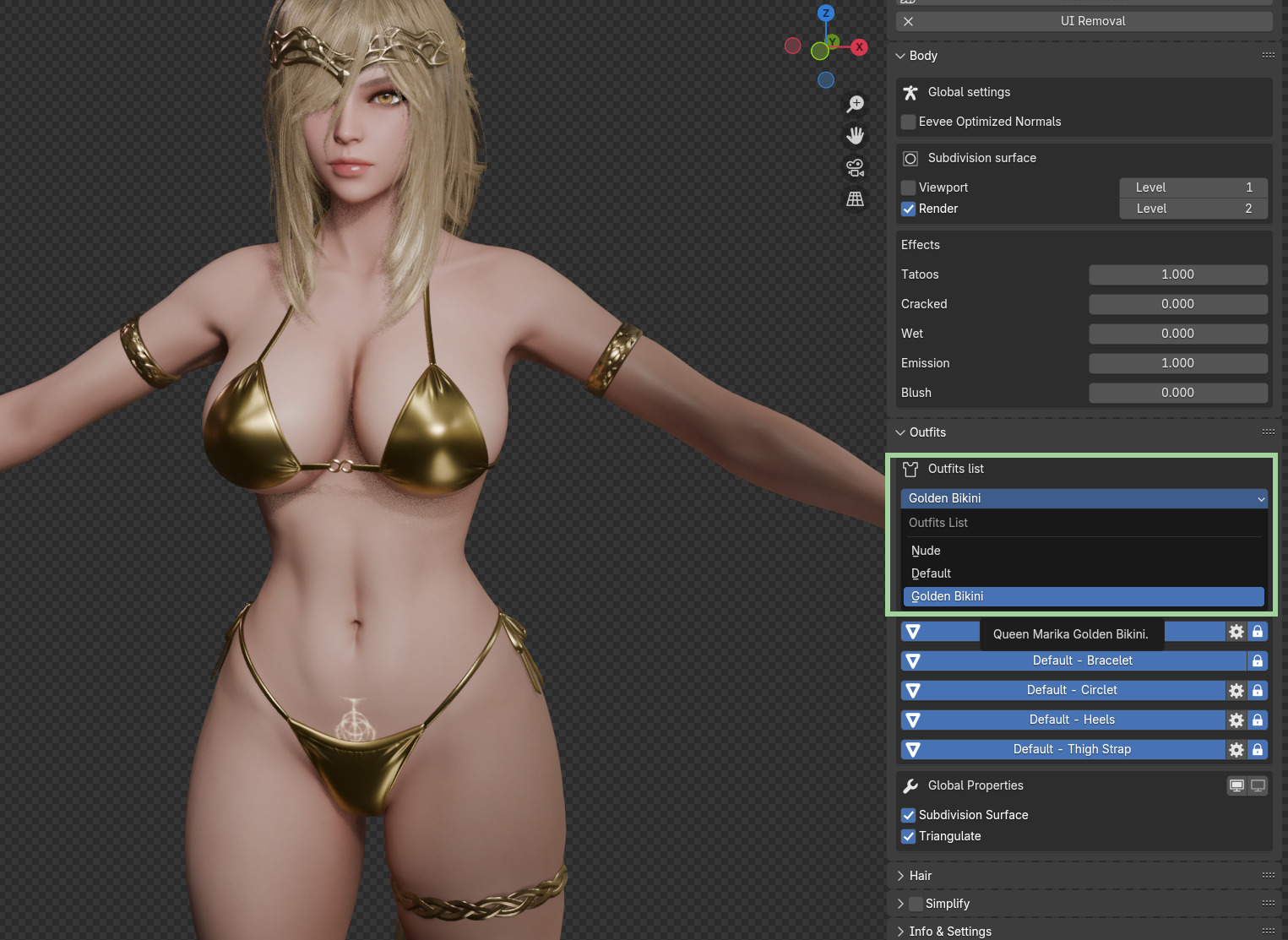 Queen Marika The Eternal - Game Ready Low-poly 3D model_16