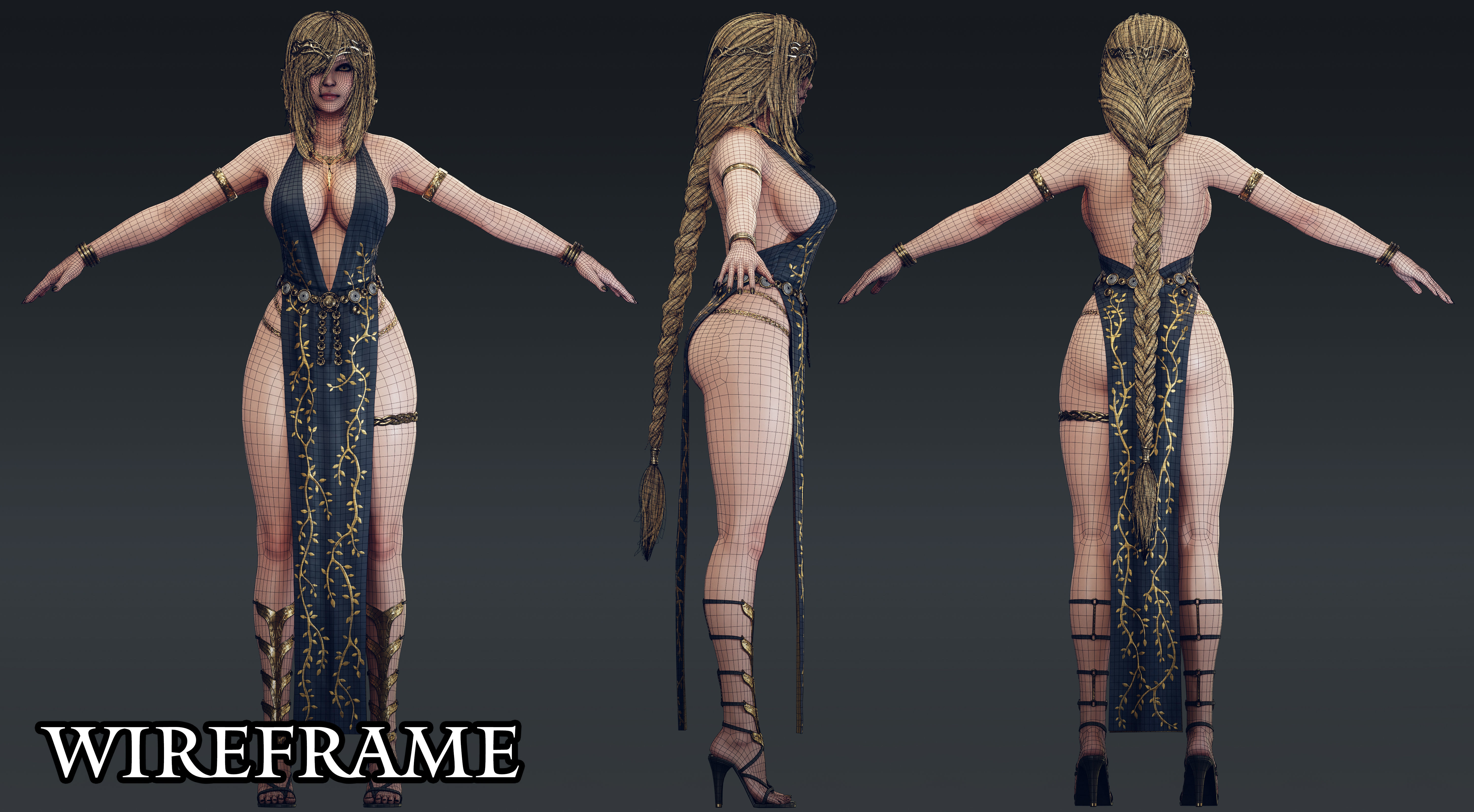 Queen Marika The Eternal - Game Ready Low-poly 3D model_12