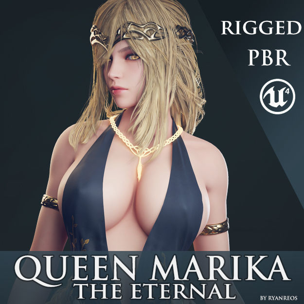 Queen Marika The Eternal - Game Ready Low-poly 3D model_0