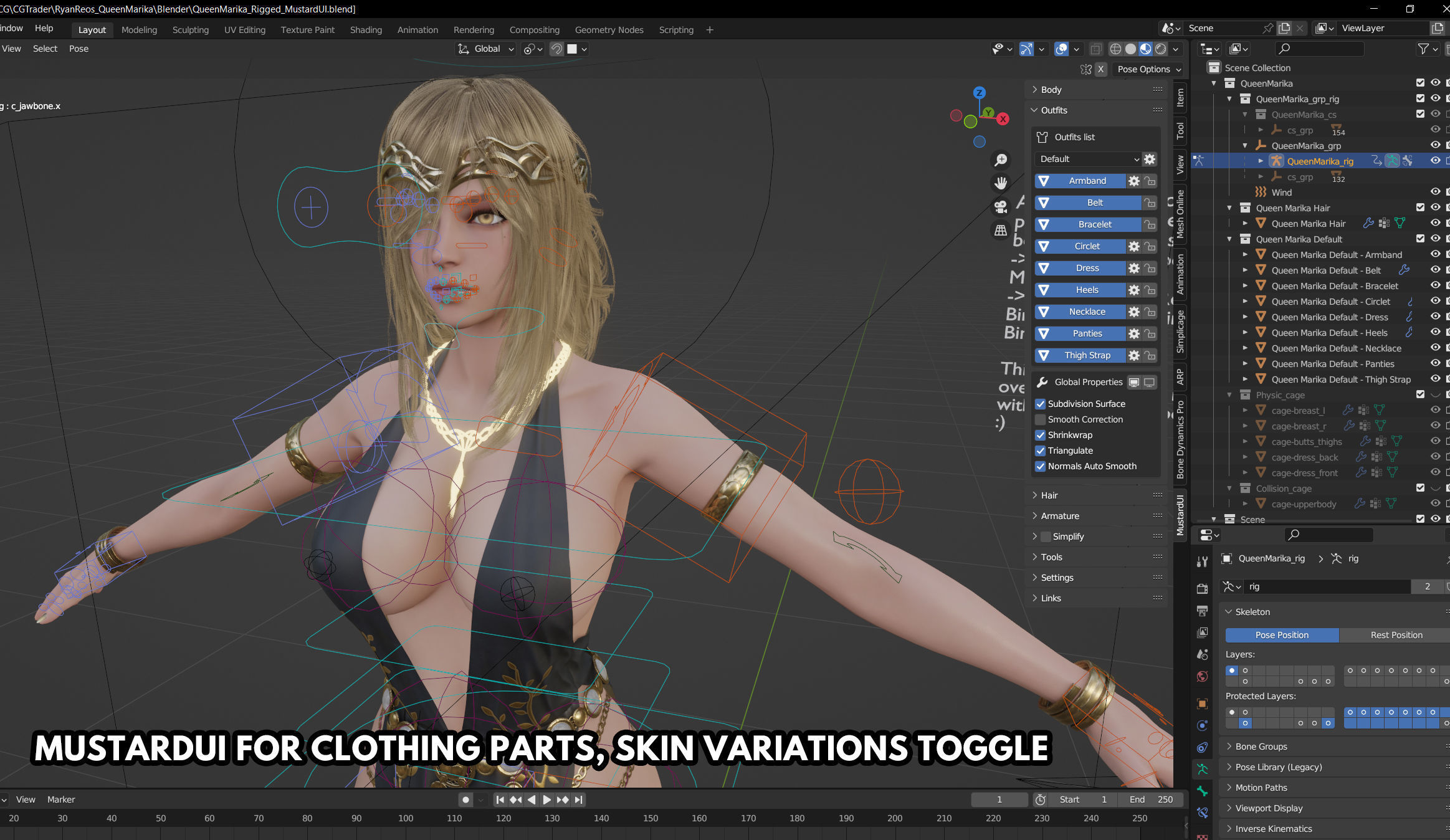 Queen Marika The Eternal - Game Ready Low-poly 3D model_14