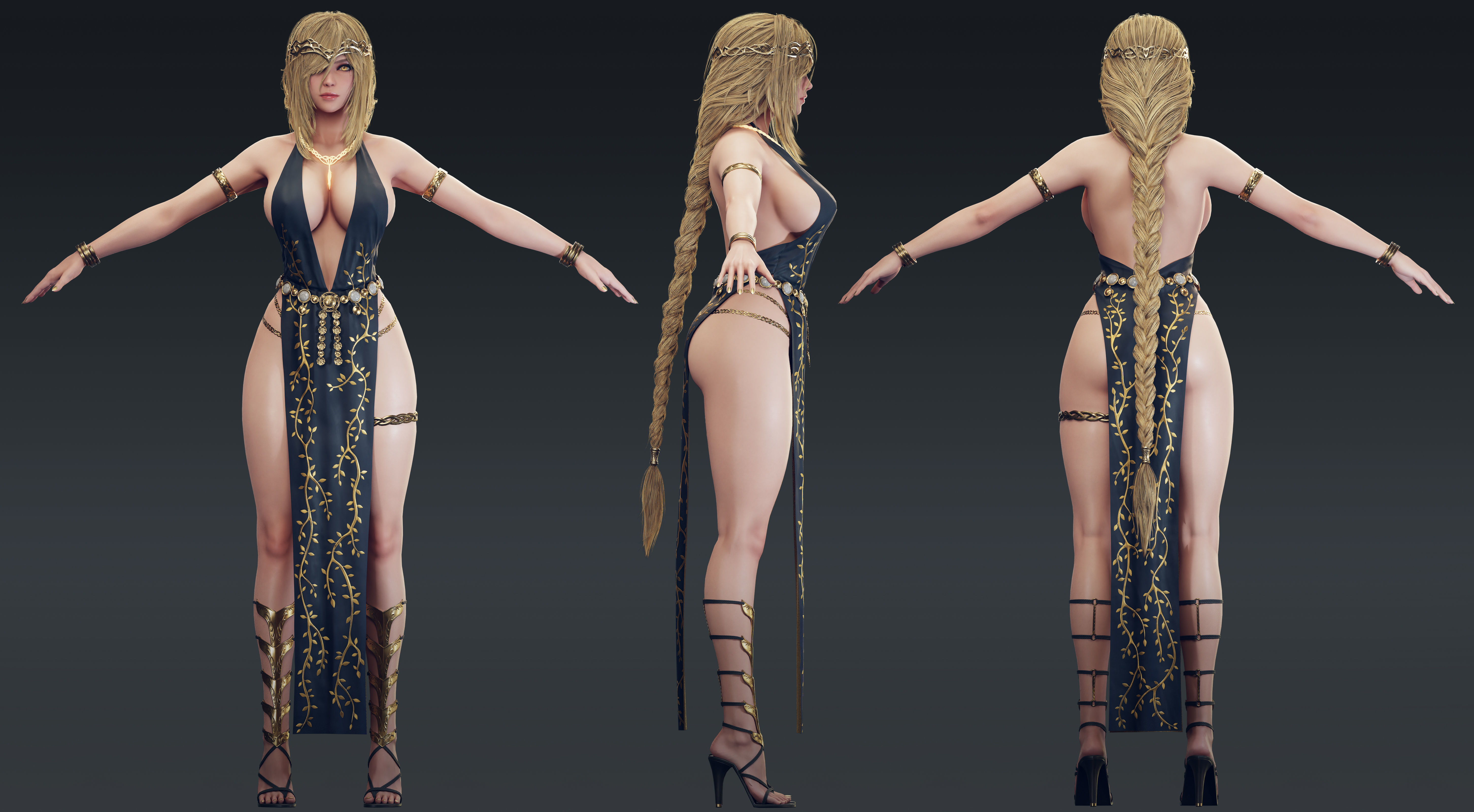 Queen Marika The Eternal - Game Ready Low-poly 3D model_11