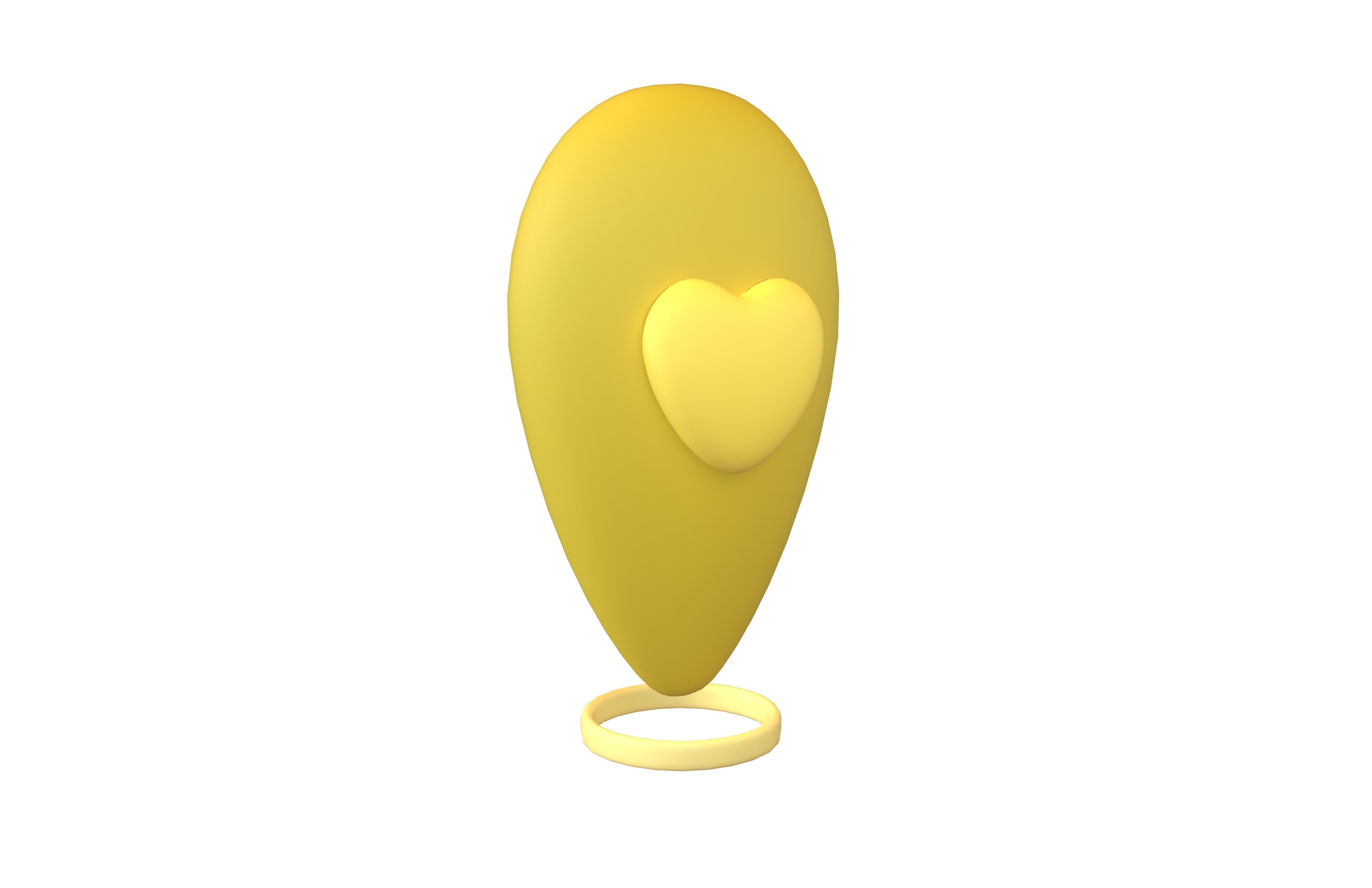 Love Location Tag Icon v1 008 Low-poly 3D model_1