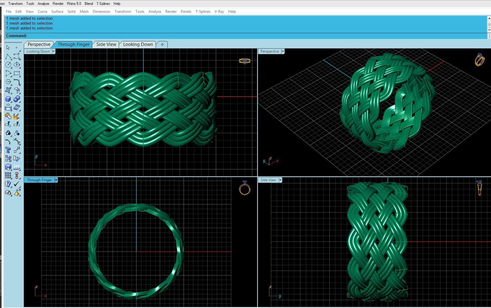 Braid Ring Style 3D print model_2