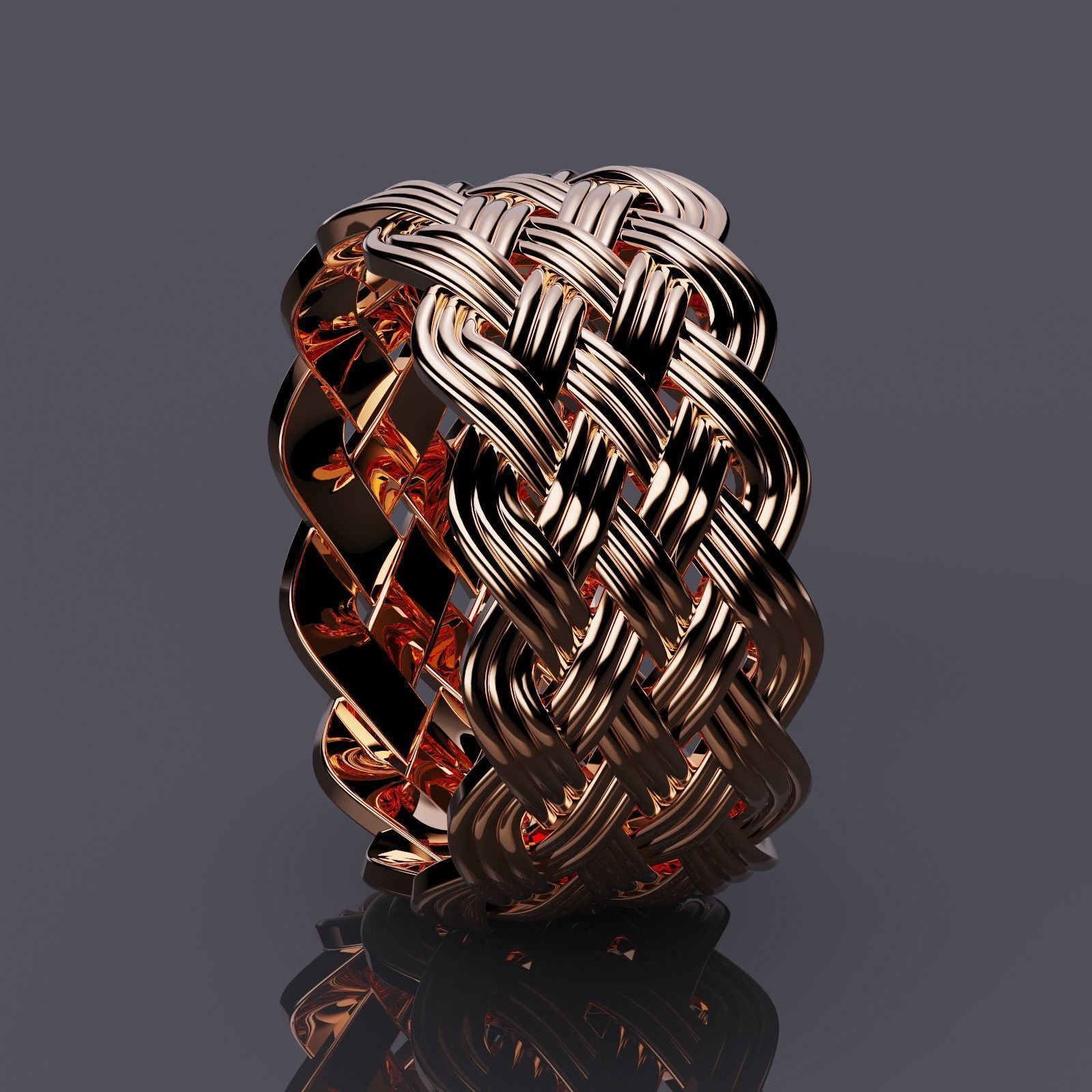 Braid Ring Style 3D print model_1