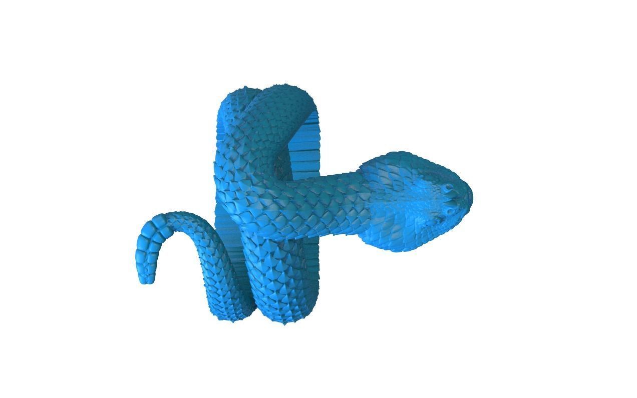 Snake Serpent ring 3D print model_4