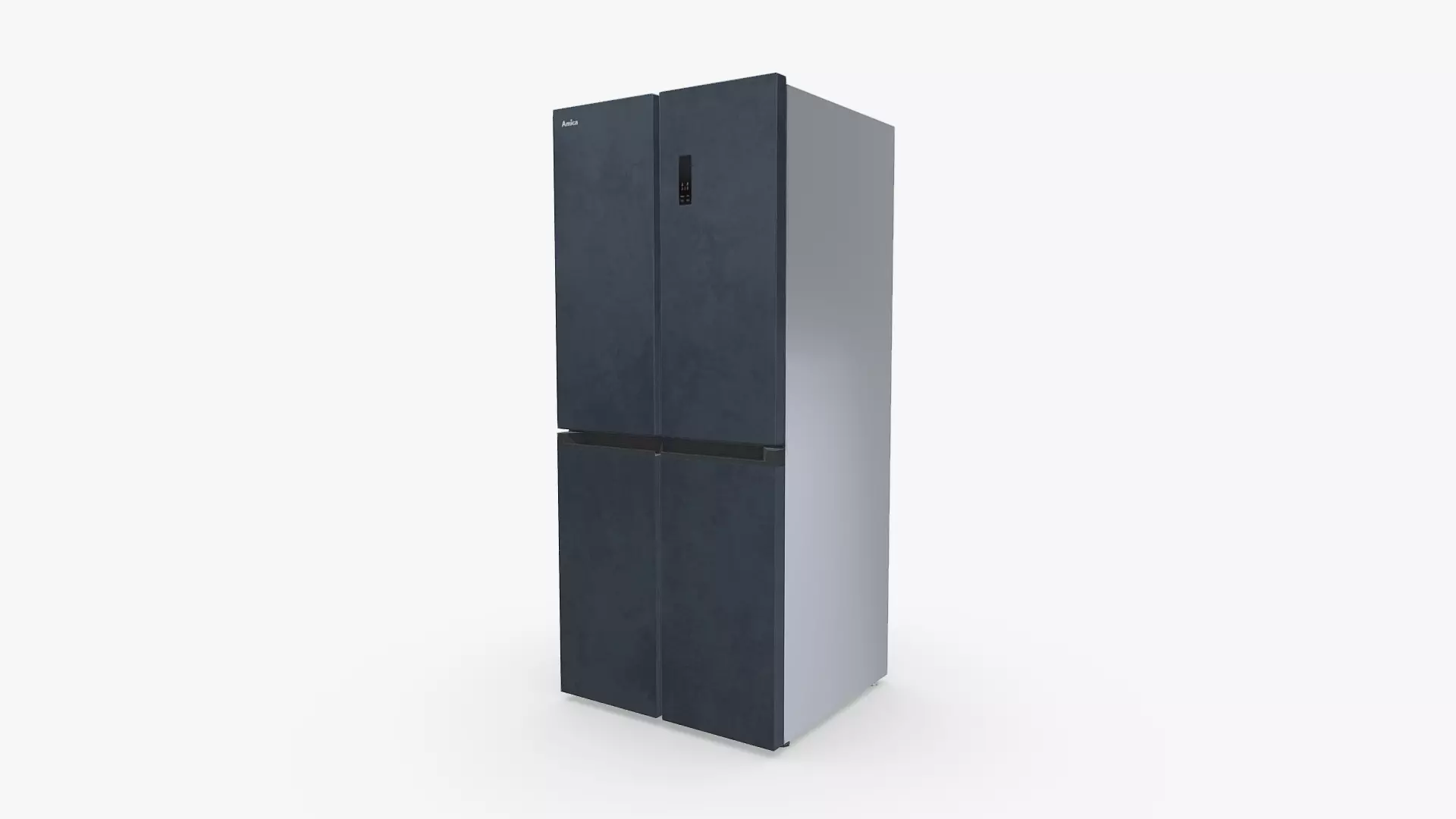 Fridge Amica 3DFBX Silver 3D Model Low-poly 3D model