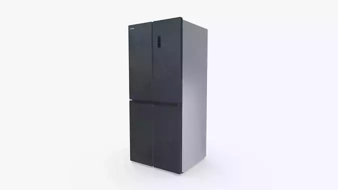 Fridge Amica 3DFBX Silver 3D Model Low-poly 3D model