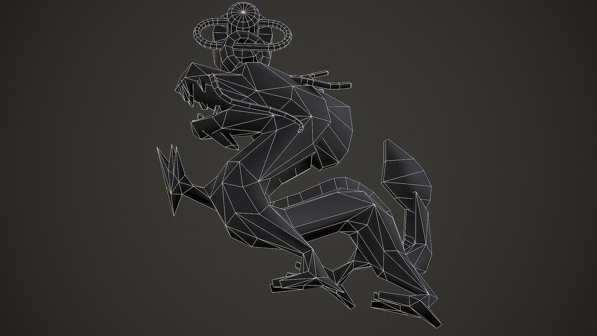 Chinese Dragon Weapon Charm - Low Poly Game Ready Low-poly 3D model_12