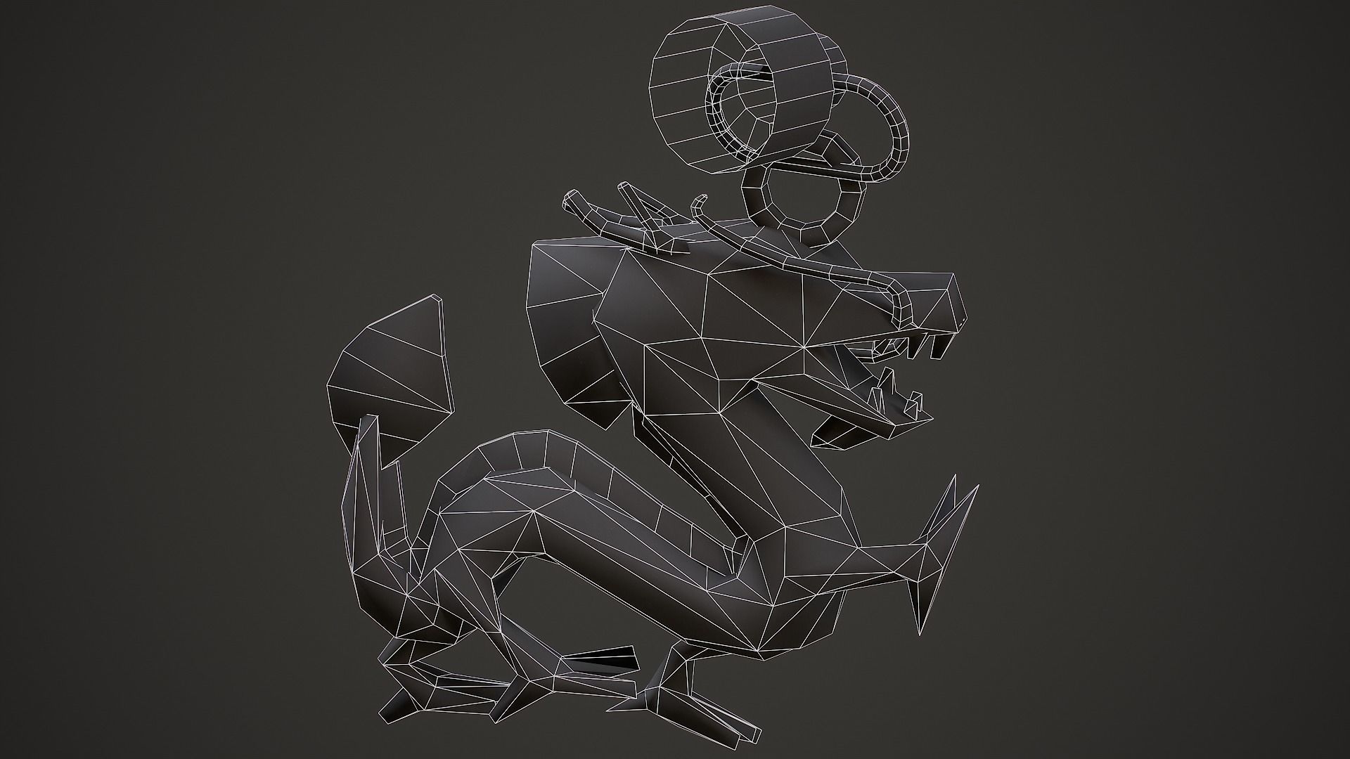 Chinese Dragon Weapon Charm - Low Poly Game Ready Low-poly 3D model_13