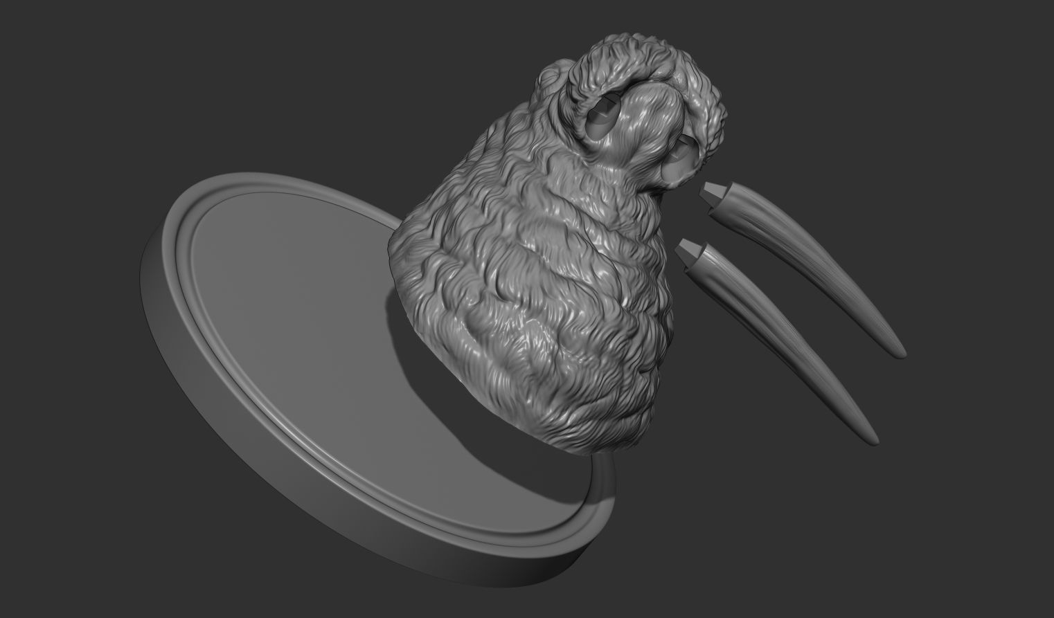 Walrus head 3D print model_19