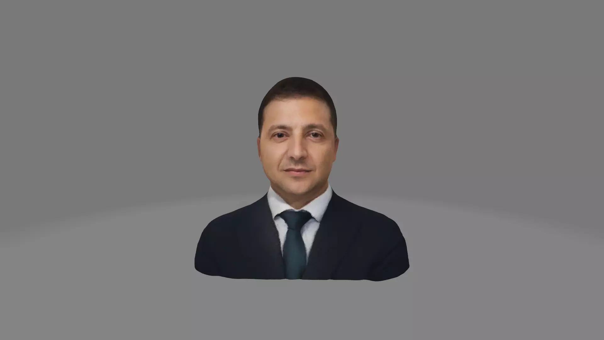 Realistic Volodymyr Zelenskyy 3d bust-portrait-head Lowpoly 3D print model