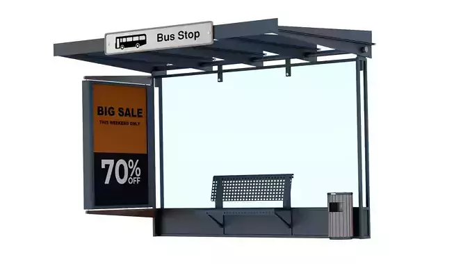 Bus stop 01 3D model