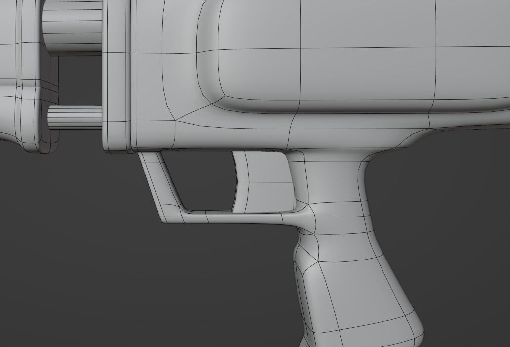 Watergun Low-poly 3D model_14