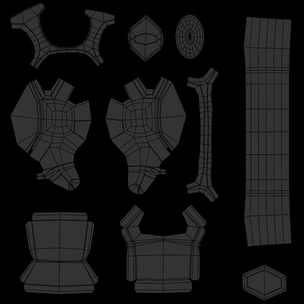 Watergun Low-poly 3D model_9