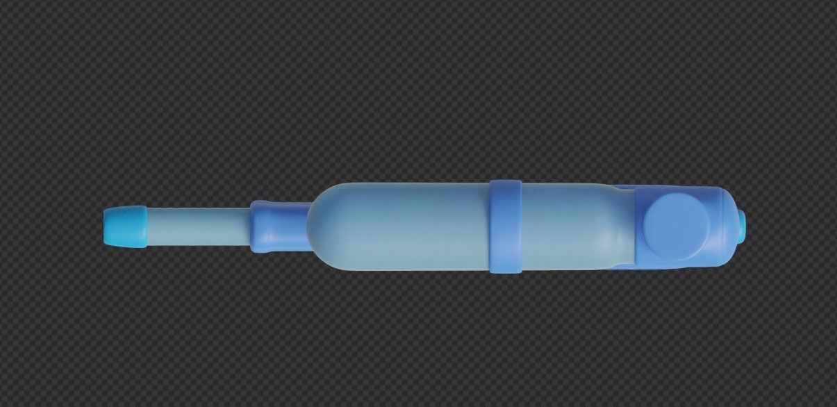 Watergun Low-poly 3D model_8