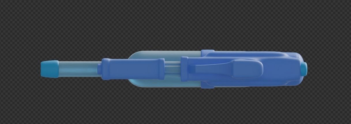 Watergun Low-poly 3D model_1