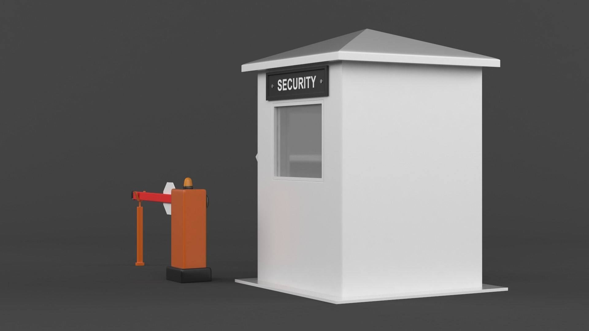 Security Booth 3D model_3