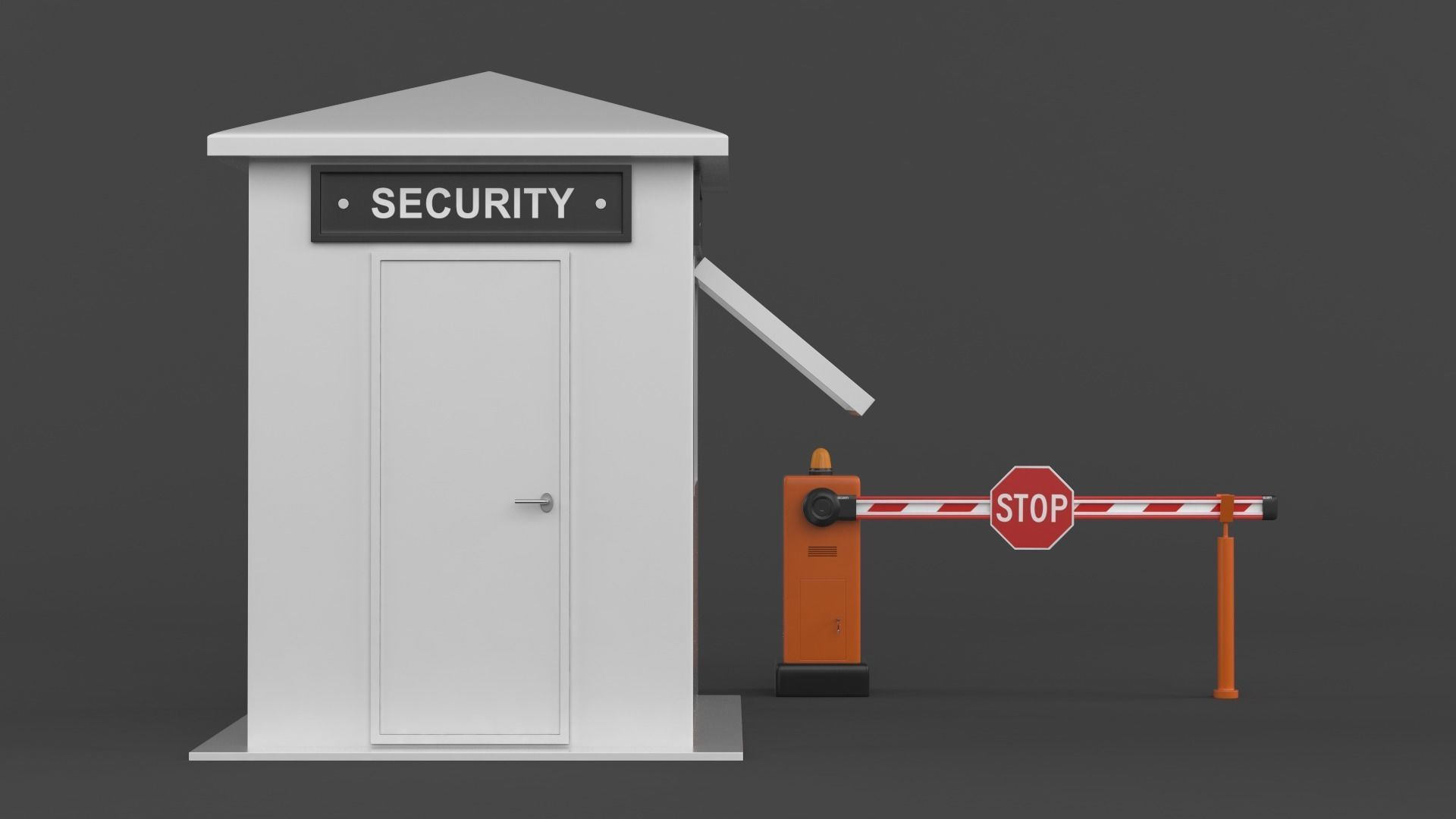 Security Booth 3D model_1
