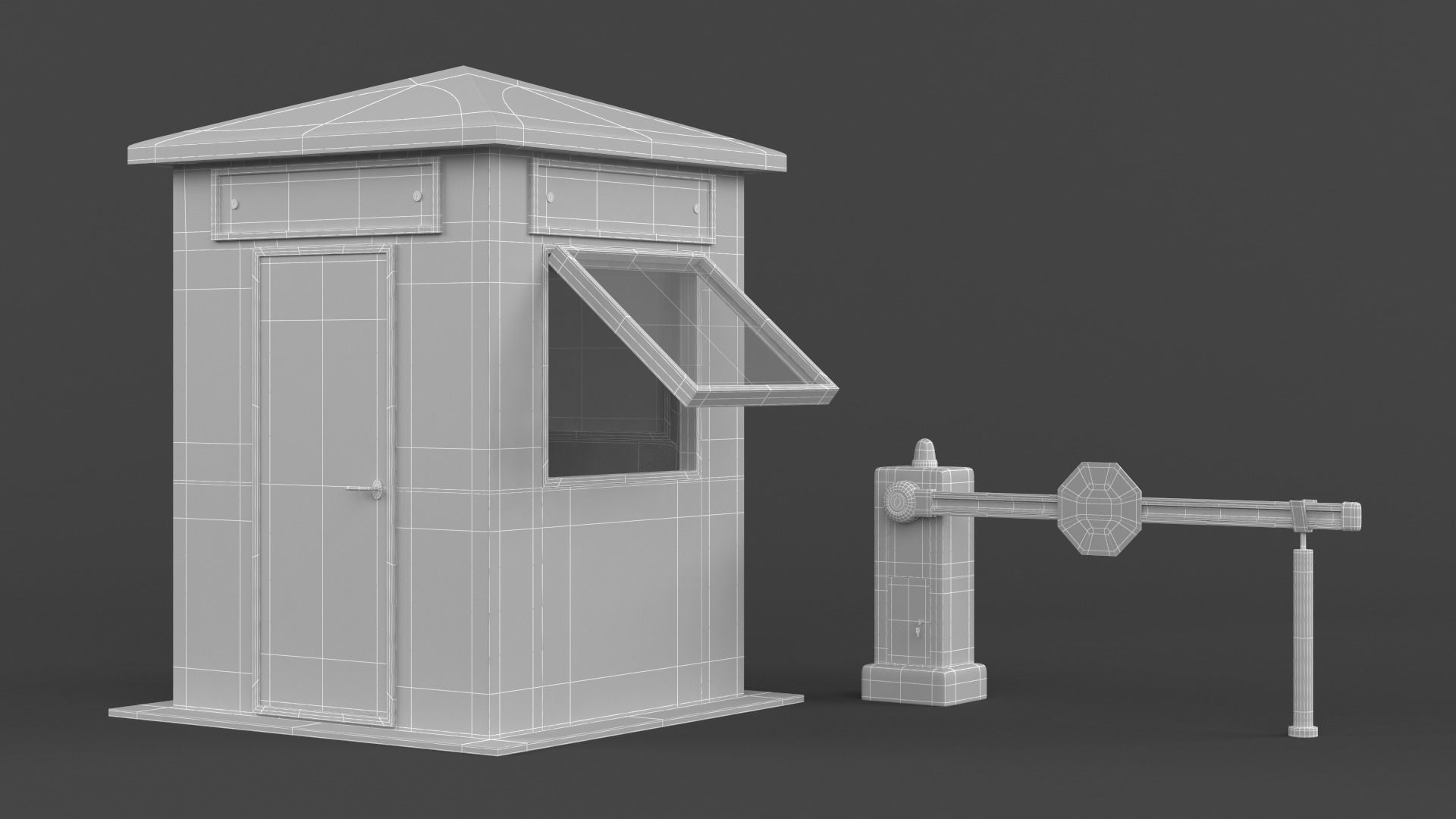 Security Booth 3D model_7