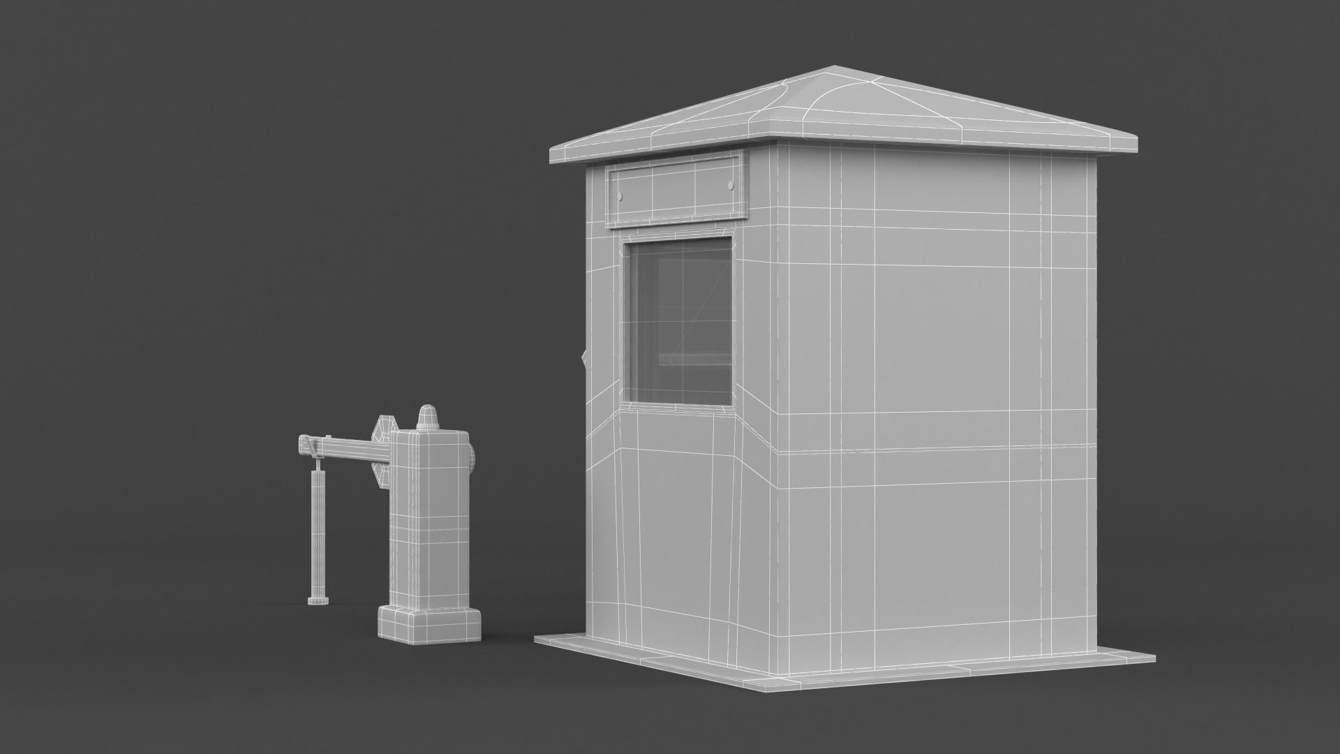 Security Booth 3D model_10