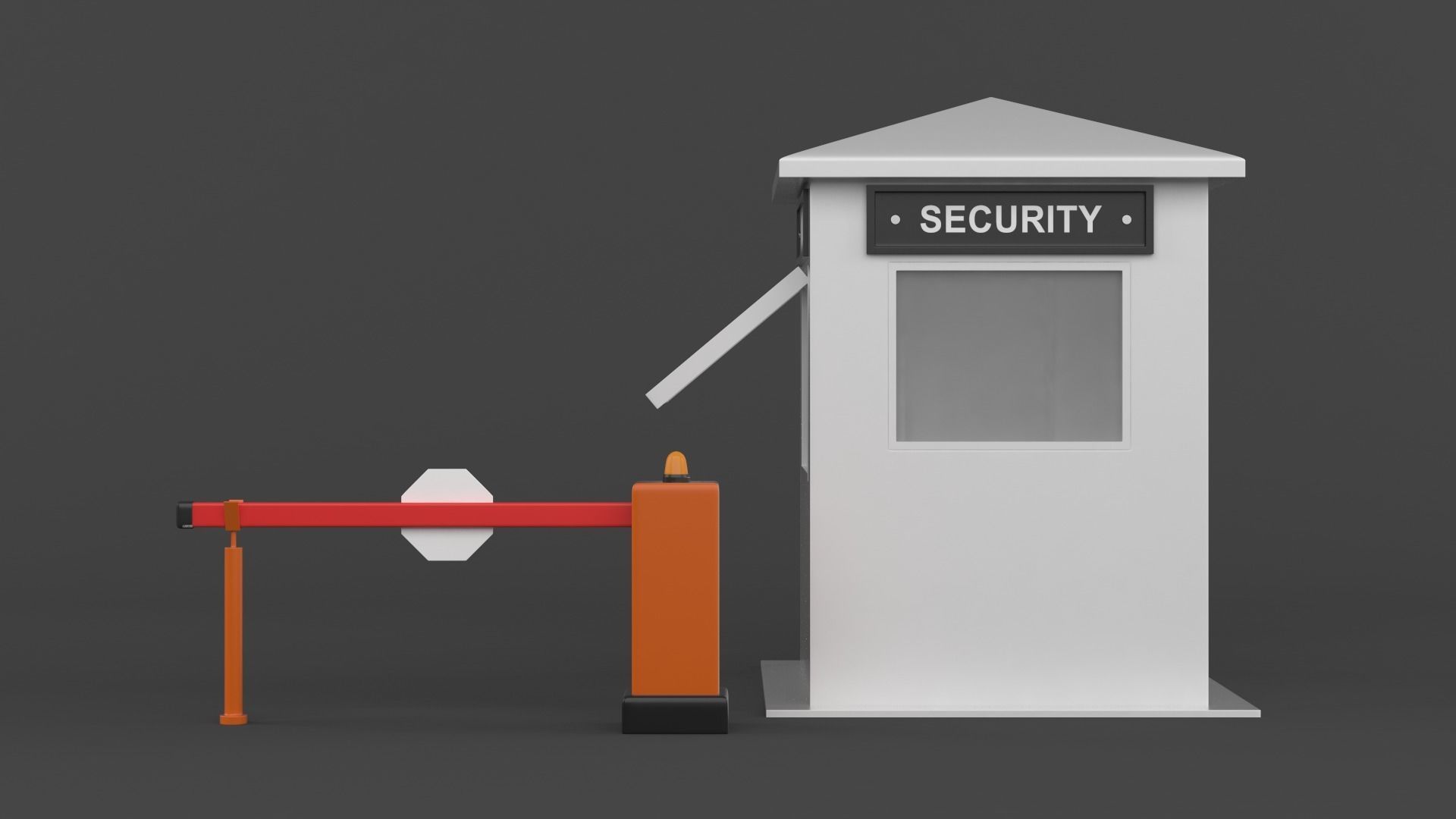 Security Booth 3D model_4