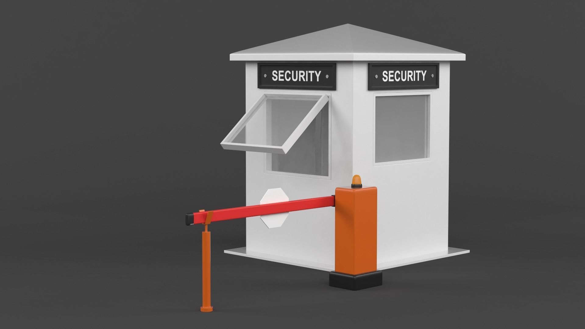 Security Booth 3D model_5
