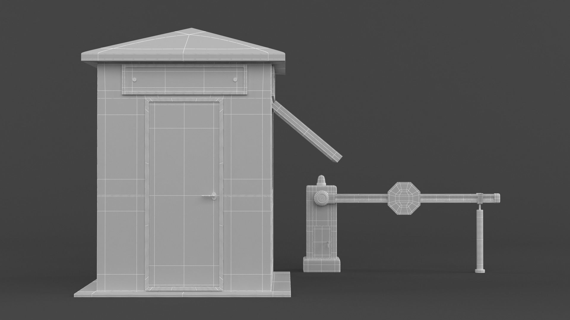 Security Booth 3D model_8