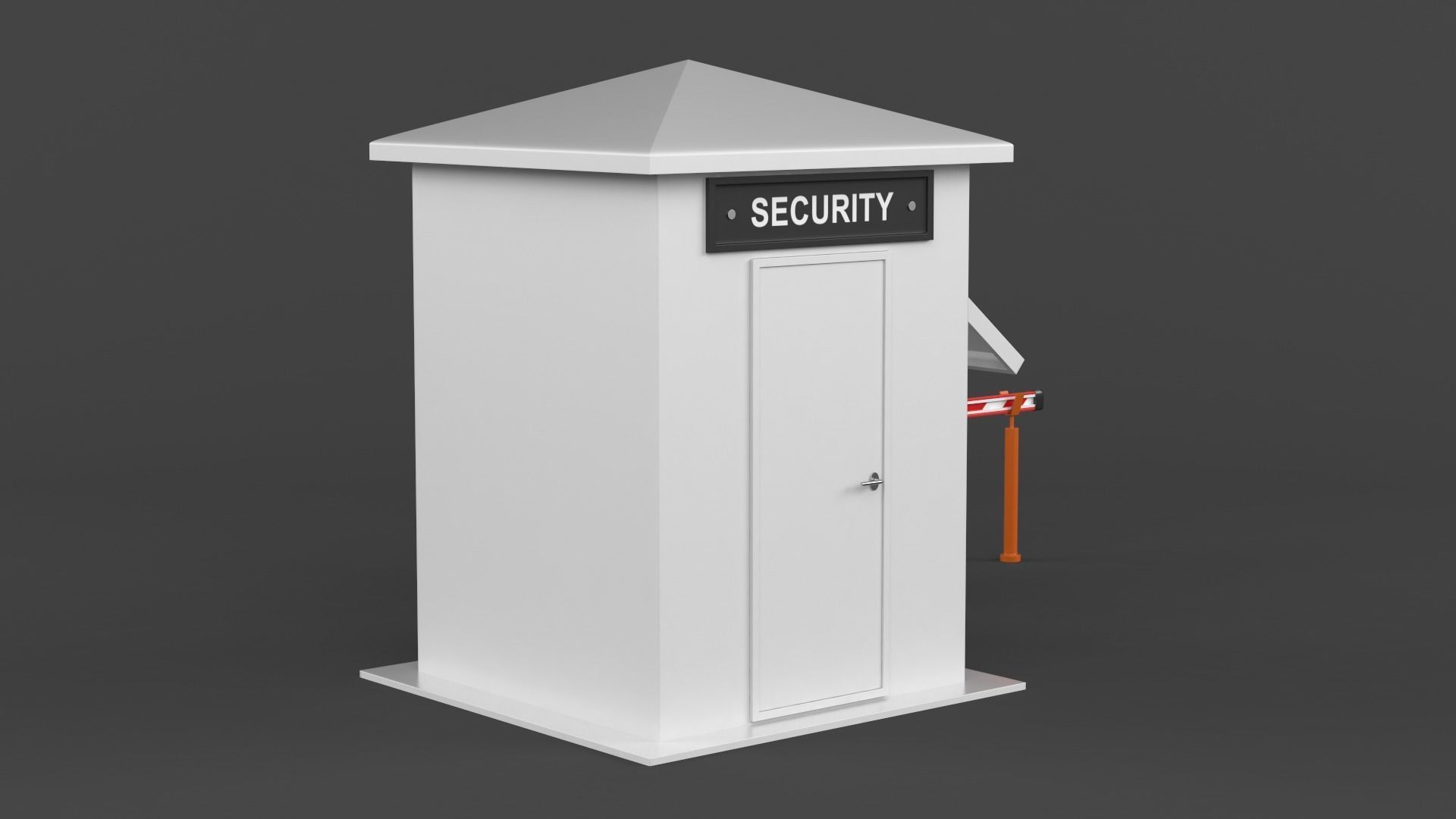 Security Booth 3D model_2