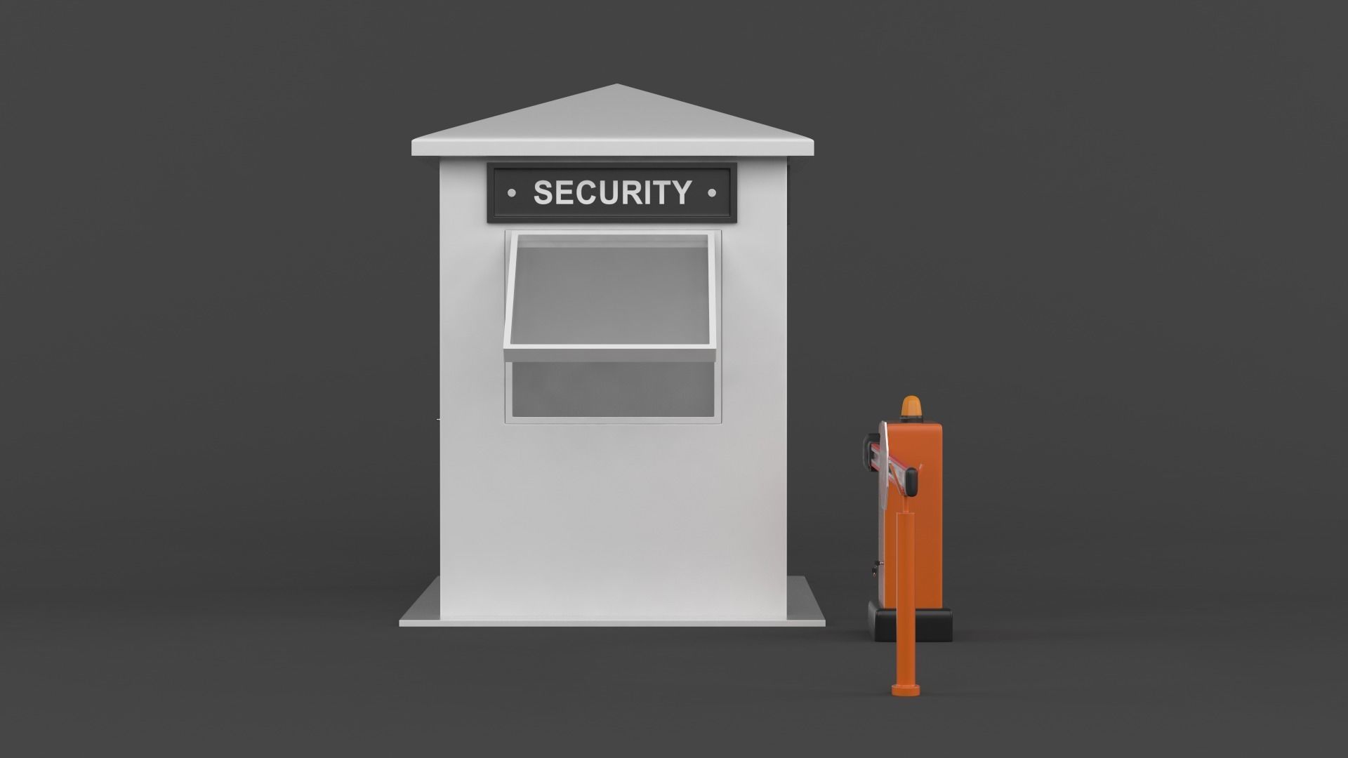Security Booth 3D model_6