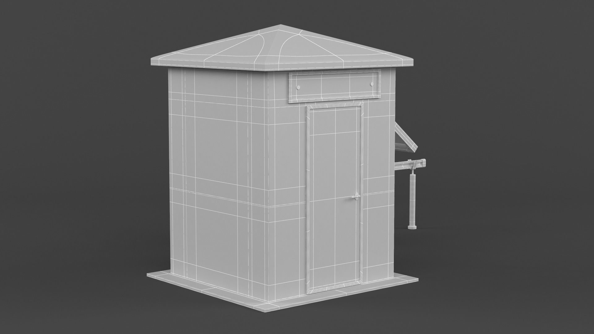 Security Booth 3D model_9