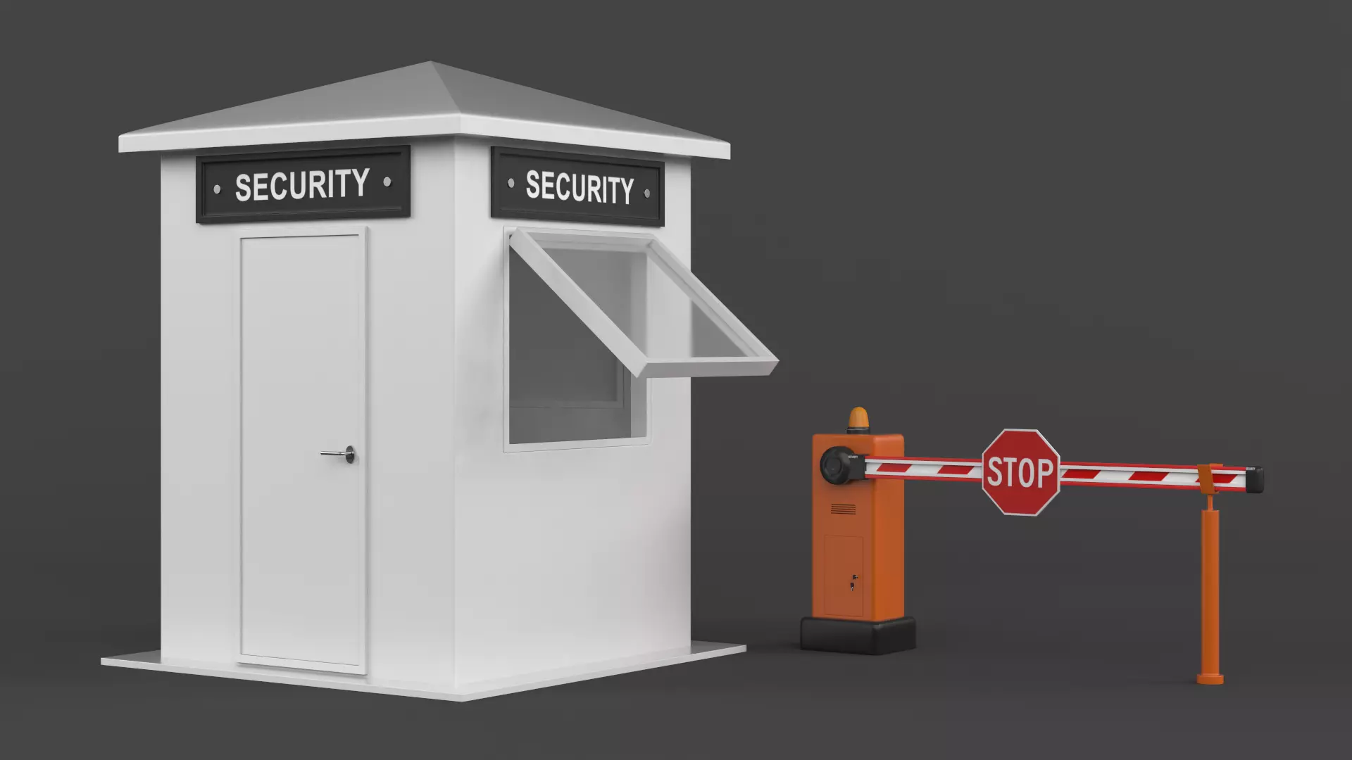 Security Booth 3D model_0