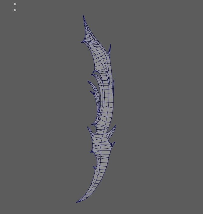 Fantasy Throwing Knife Low-poly 3D model_6