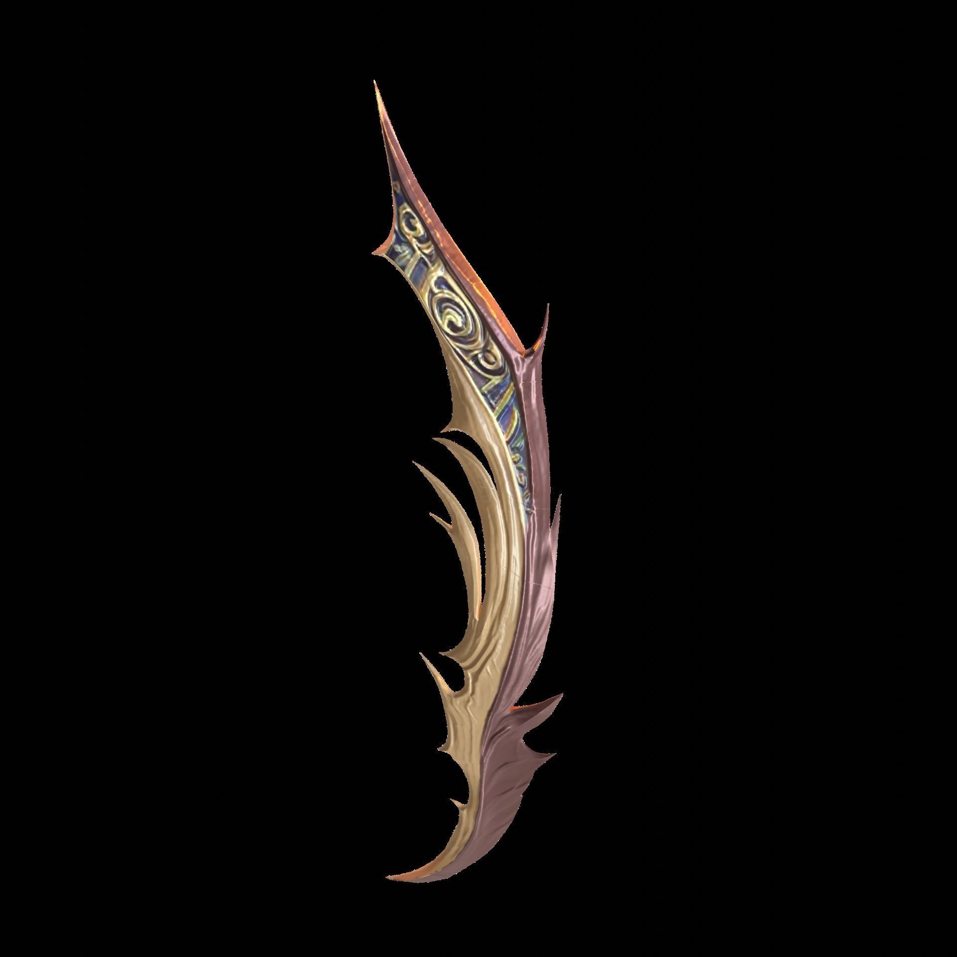 Fantasy Throwing Knife Low-poly 3D model_17
