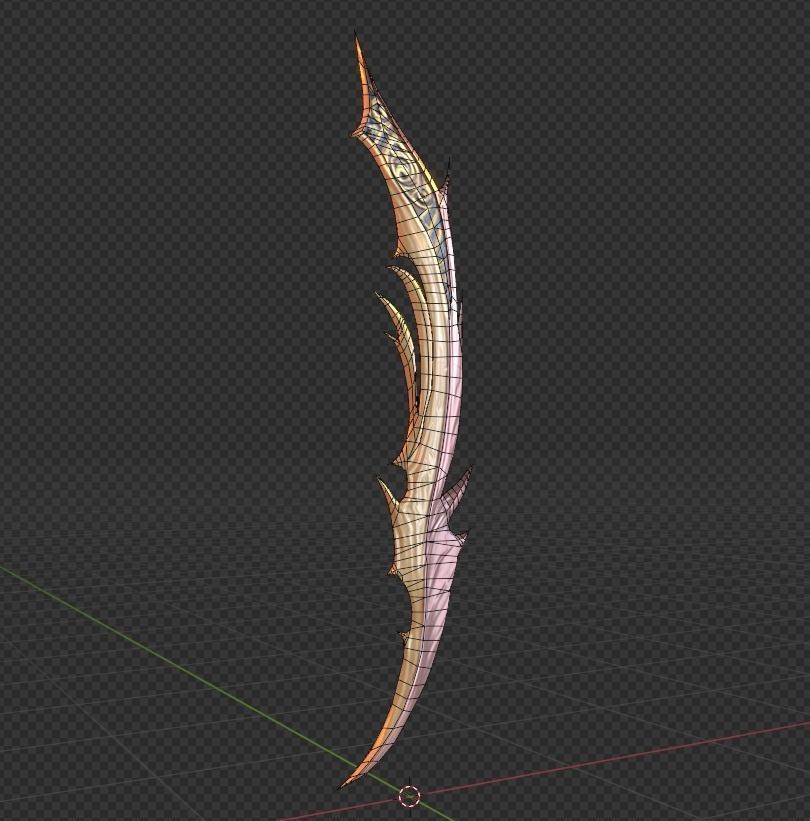 Fantasy Throwing Knife Low-poly 3D model_7