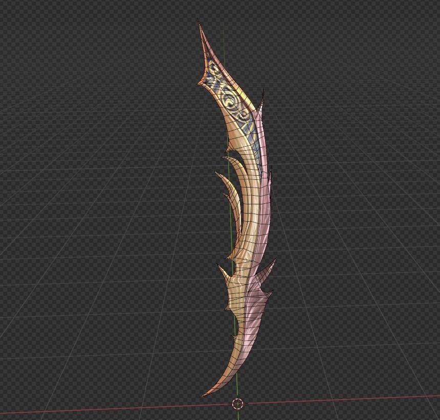 Fantasy Throwing Knife Low-poly 3D model_23