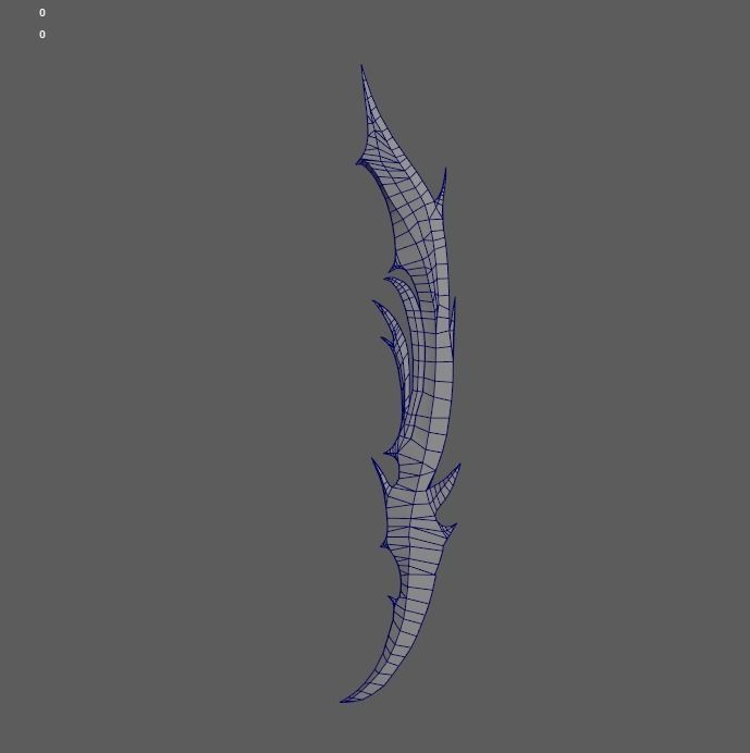 Fantasy Throwing Knife Low-poly 3D model_25