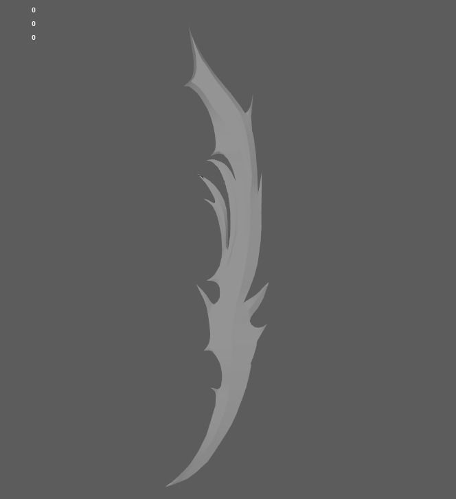 Fantasy Throwing Knife Low-poly 3D model_24