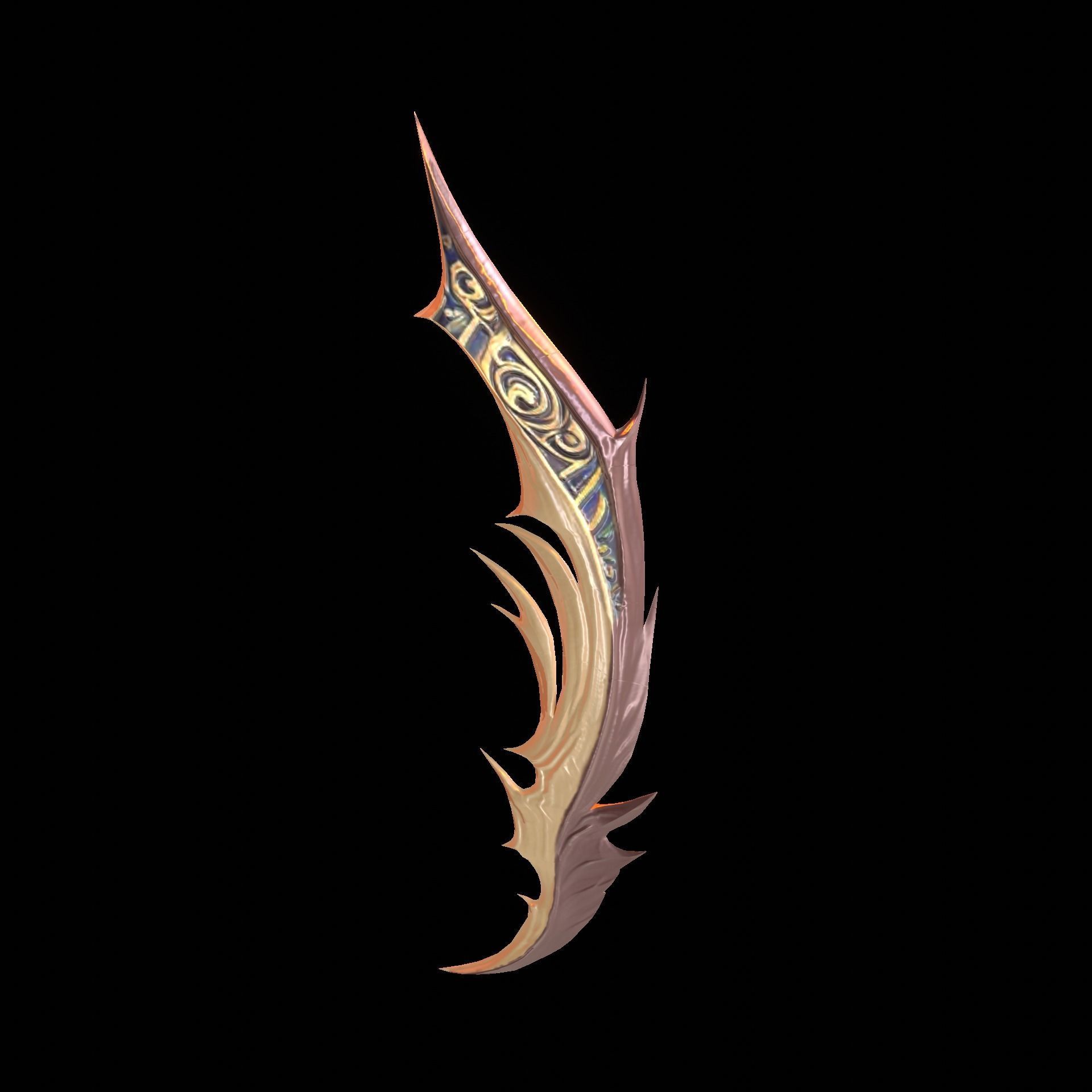 Fantasy Throwing Knife Low-poly 3D model_11