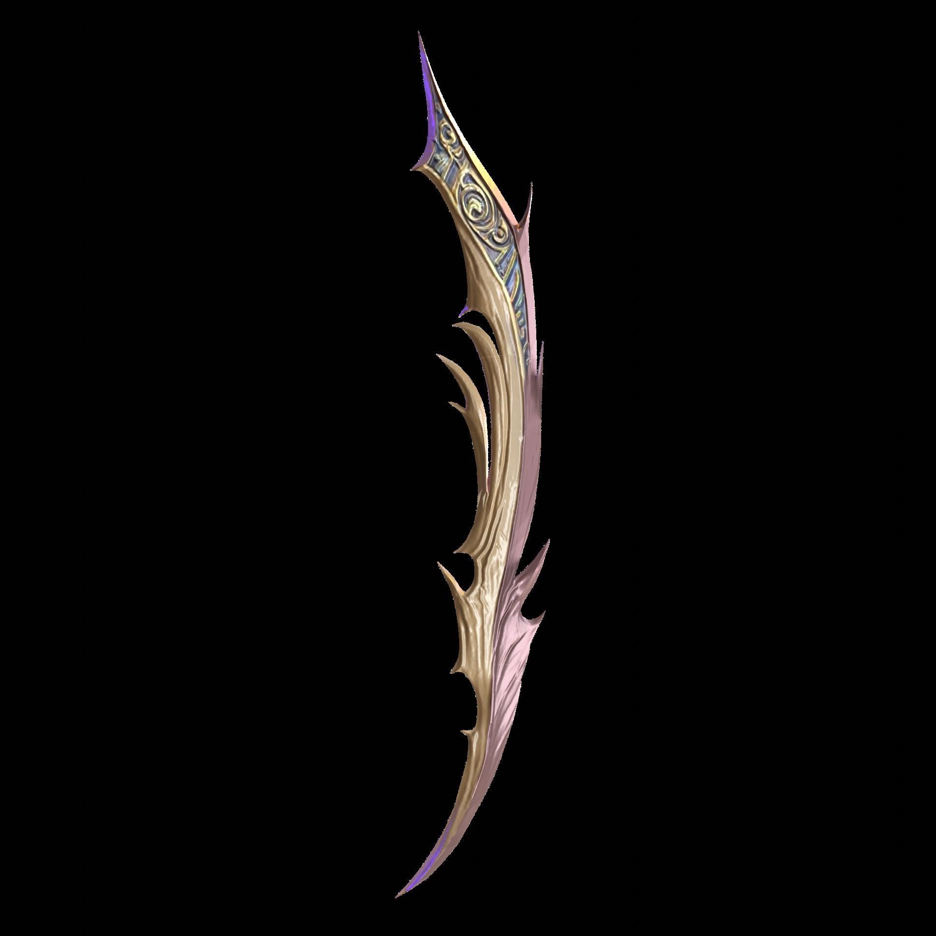 Fantasy Throwing Knife Low-poly 3D model_3