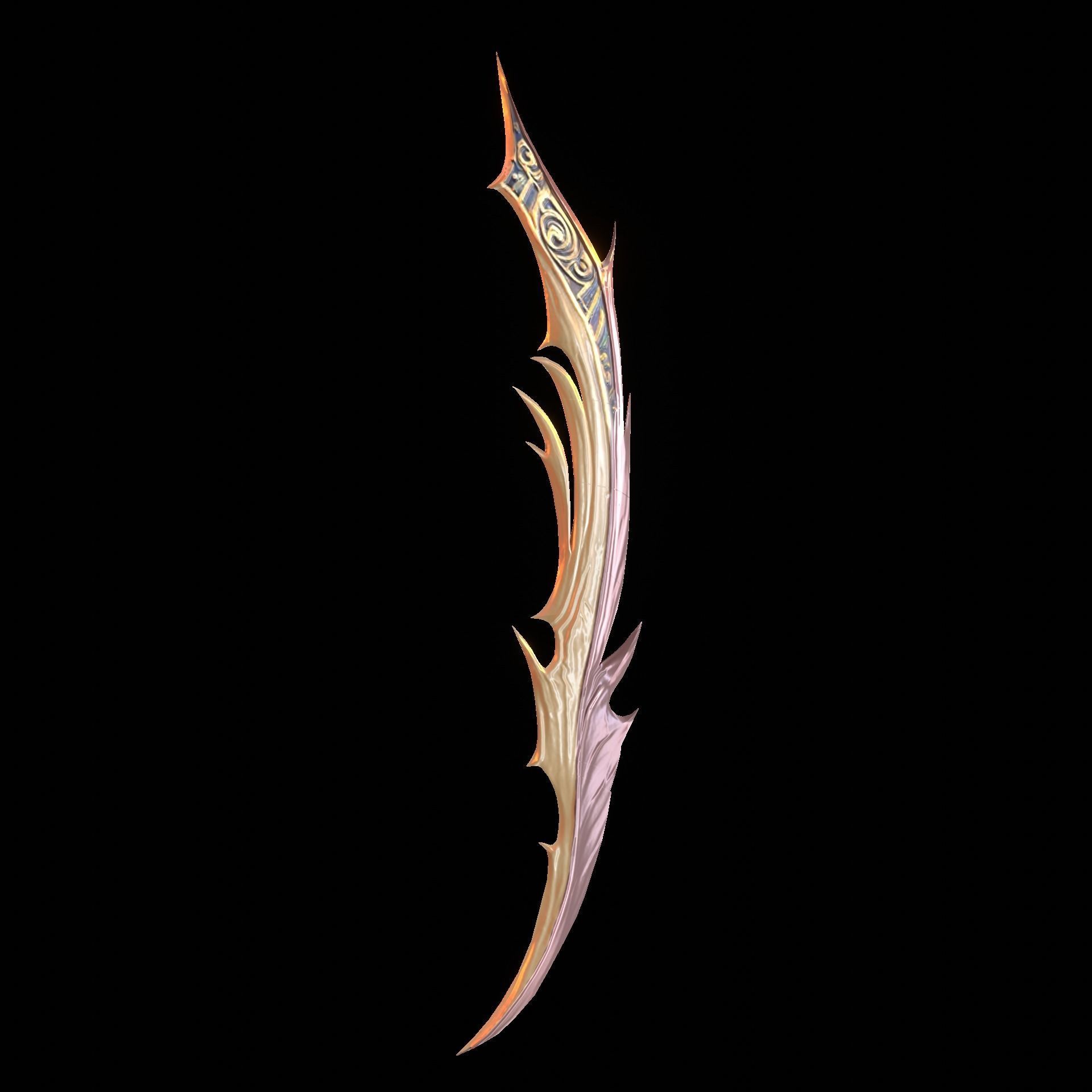 Fantasy Throwing Knife Low-poly 3D model_8