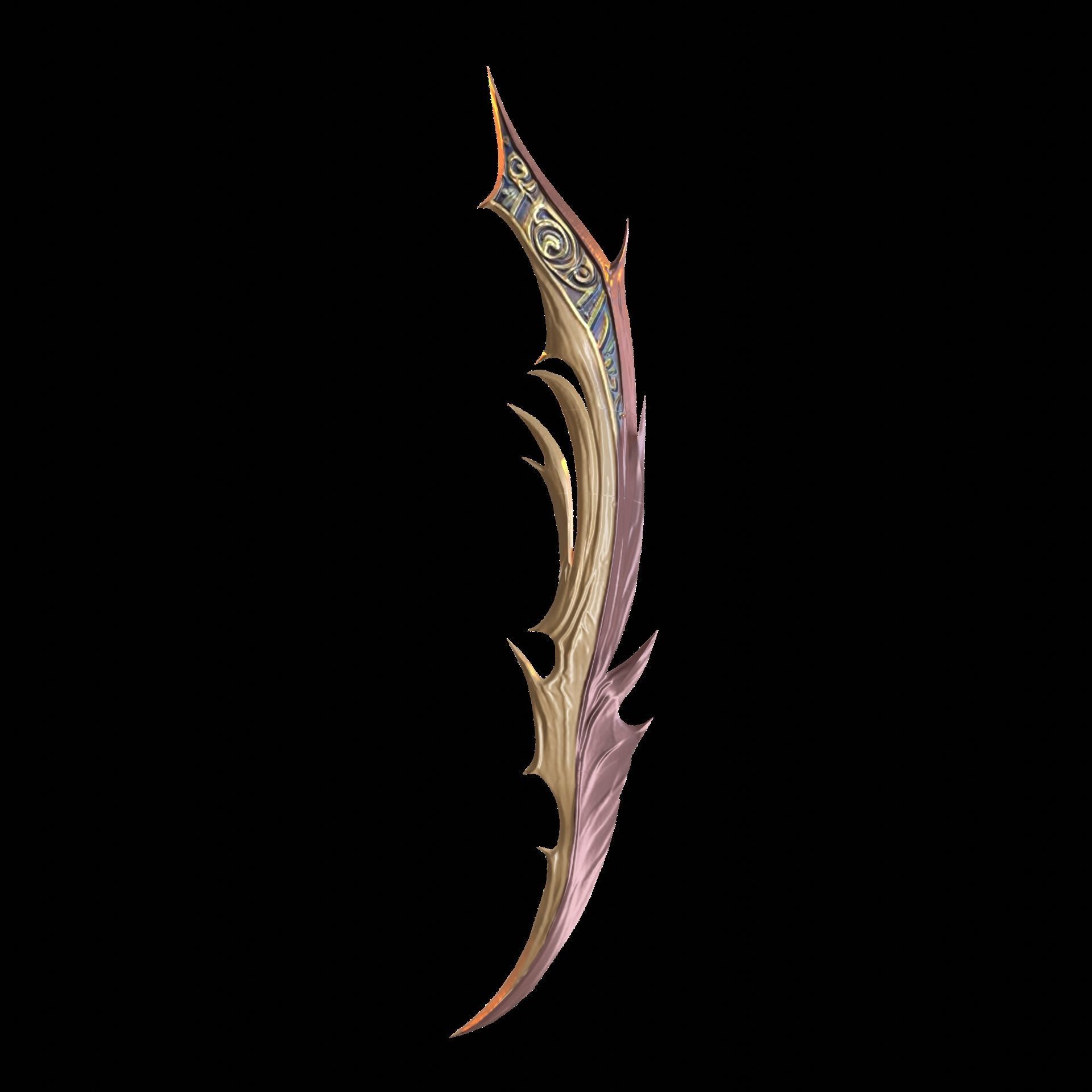 Fantasy Throwing Knife Low-poly 3D model_2