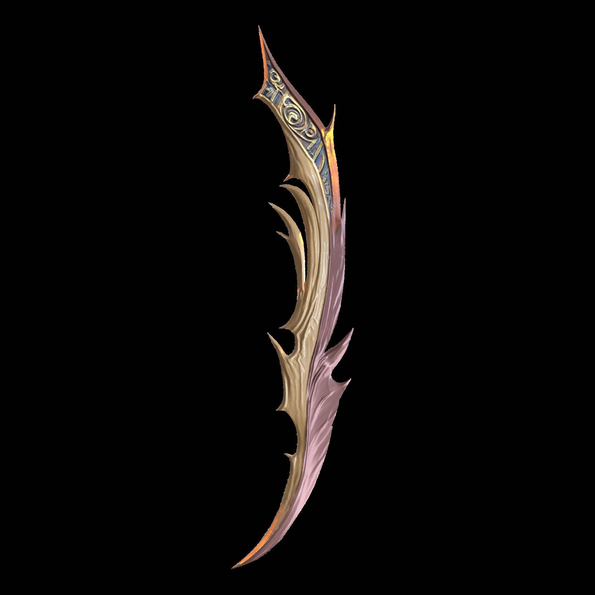 Fantasy Throwing Knife Low-poly 3D model_15