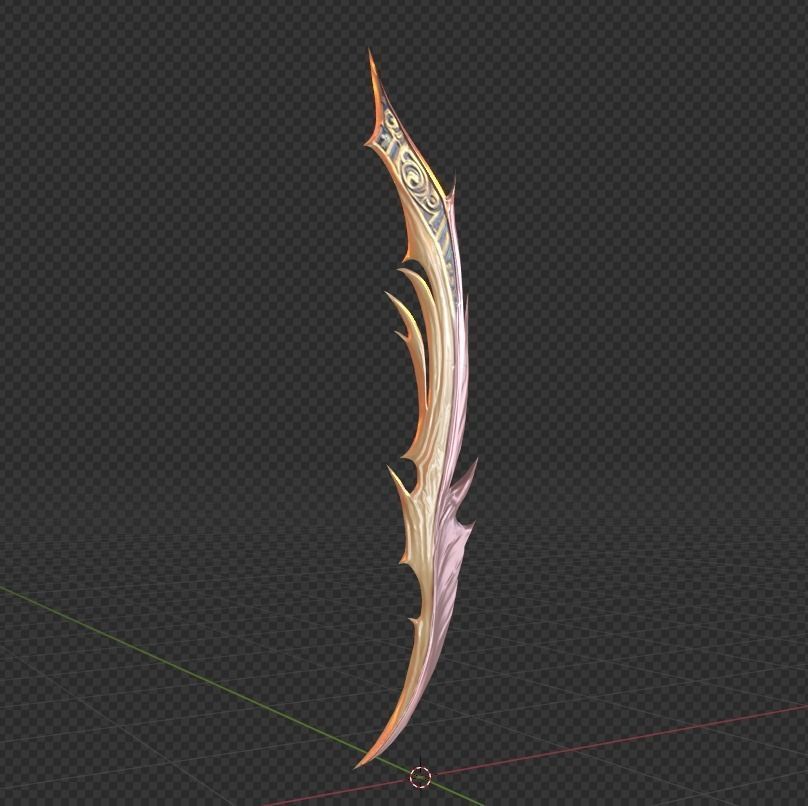 Fantasy Throwing Knife Low-poly 3D model_20