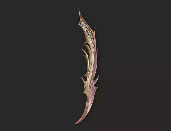 Fantasy Throwing Knife Low-poly 3D model