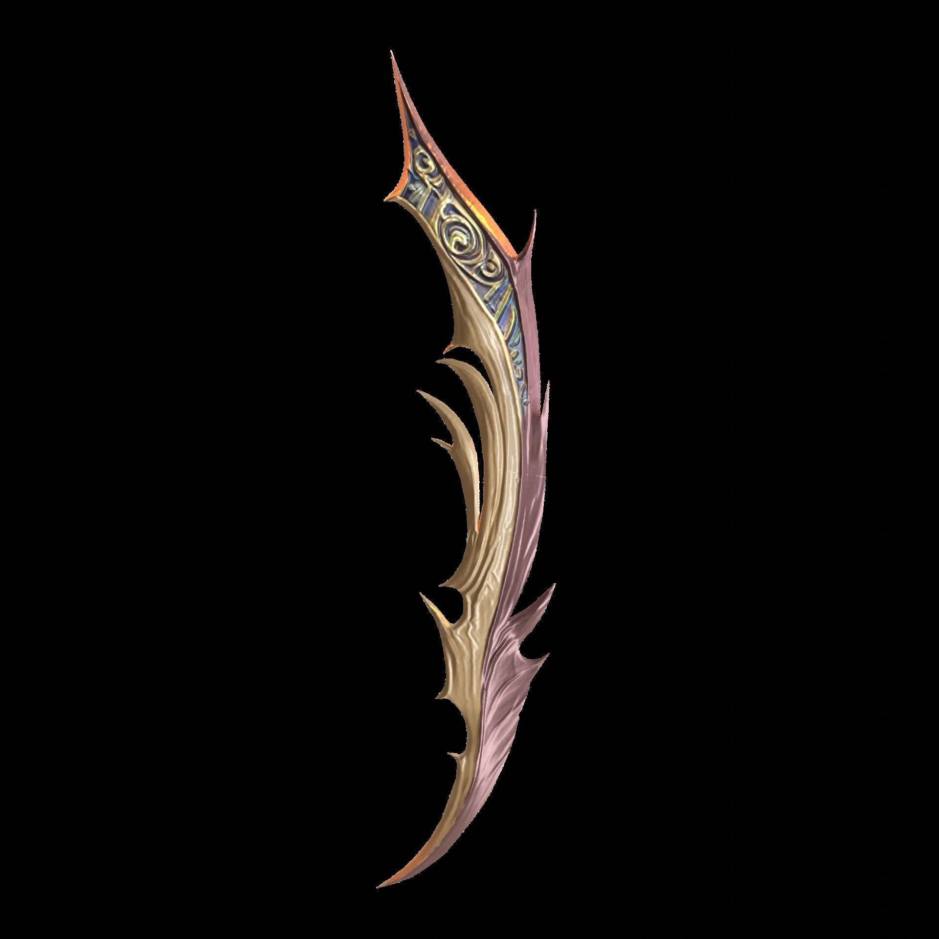Fantasy Throwing Knife Low-poly 3D model_16