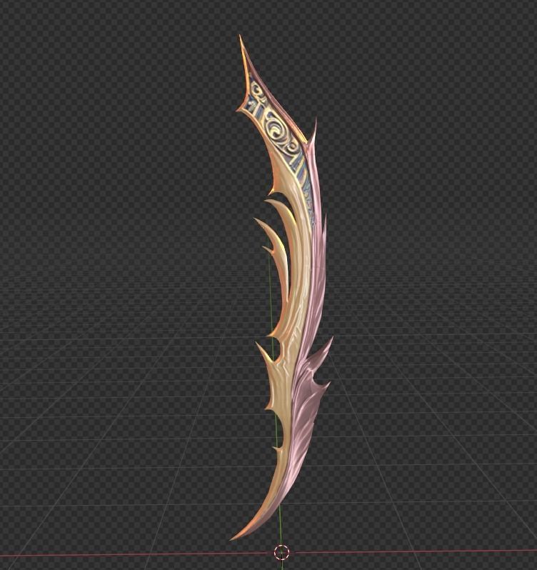 Fantasy Throwing Knife Low-poly 3D model_19