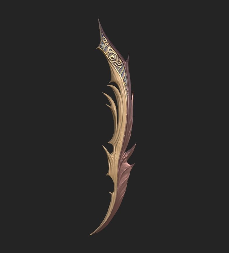 Fantasy Throwing Knife Low-poly 3D model_26